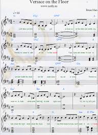 Bruno Mars Versace On The Floor Download Pdf Piano Sheet Music 24k Partition Musique Musique