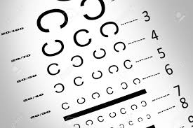 An Eye Sight Test Chart With Multiple Lines