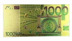 Europe banknote for gift collection euro 5 10 20 50 100 200 500 1000 gold foil plated waterproof dollar bills. 24k Vergoldeter 1000 Euro Schein Mit Zertifikat 2 Eur 12 00 Picclick De