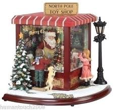 Christmas Santa S Toy Shop Music Box Decoration With Led Lights Item 34960 Villaggi Di Natale Villaggio Di Natale Buon Natale