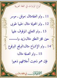 أنواع الواو في اللغة العربية أجمل ما قرأت في اللغة و الأدب 2 Facebook