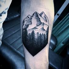 Mountain Forest Tattoo Nature Tattoos Mountain Tattoo Tattoos