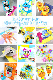 Use tape or glue to hold the edges together. 25 3d Paper Crafts For Kids Arty Crafty Kids