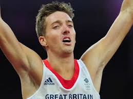 Ross Murray celebrates after London 2012 Olympics display