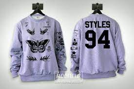 Harry Styles Tattoo Sweatshirt Sweater Crew Neck Shirt Add Styles 94 In Back Size S M L Xl Sweatshirts Harry Styles Tattoo Sweatshirt Sweatshirt Sweater