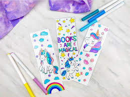 Cool coloring «cute unicorn with watermelon», which you can print on an a4 sheet or color online. Free Printable Unicorn Bookmarks