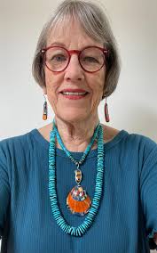 Turquoise rondels and champagne pearls from JTV