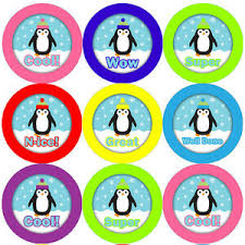 Details About 144 Proud Penguins 30mm Kids Reward Stickers For Teacher Parent
