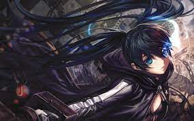 Download Wallpapers Mato Kuroi Manga Blue Eyes Darkness Black Rock Shooter Besthqwallpapers Com Black Rock Shooter Hd Anime Wallpapers Cool Anime Wallpapers