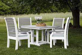 Berlin Gardens Classic Terrace Five Piece Poly Dining Set Comfortable Outdoor Furniture Poly Outdoor Furniture Quality Outdoor Furniture