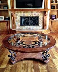 Video process on how i create an elegant coffee table from a large slab of pine and a pane of glass. Wood And Wrought Iron Coffee Table Ideas On Foter Wrought Iron Furniture Iron Furniture Wrought Iron Decor