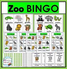 Animal Printable Bingo Cards For Kids Bingo Printable Zoo Animals Bingo Game Zoo Literacy Bingo Games For Kids Zoo Animals Kids Zoo