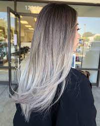 50 Pretty Ideas Of Silver Highlights To Try Asap Hair Adviser White Ombre Hair Grey Ombre Hair Ombre Hair Color