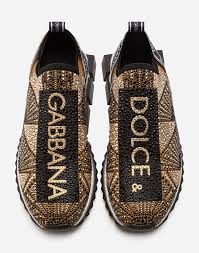 Black And Silver Dolce Gabbana Sneakers Dolce Gabbana Sorrento Sneakers With Rhinestones Multicolor Dolce Gabbana Sneakers Sneakers Men Fashion Womens Shoes Sneakers