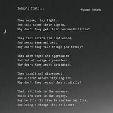 Today S Youth Poem By Upasna Pathak Original Quotes Anger Poems