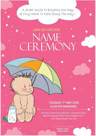 Naming Ceremony Invitation Card In 2020 Naming Ceremony Naming Ceremony Invitation Naming Ceremony Decoration
