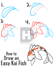 Use a dark orange color to depict the spots on the fish's body. Koi Fish Step By Step Drawing Novocom Top