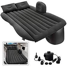 Amazon Com Nex Car Inflatable Mattress Camping Air Bed Car Mobile Cushion Inflation Back Seat Extended Couch With In 2020 Car Air Mattress Inflatable Mattress Air Bed