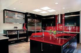 This photo gallery has pictures of kitchens featuring red kitchen cabinets in traditional styles. 11 Red Black And Grey Kitchen Ideas Red Kitchen Kitchen Design Cool Kitchens