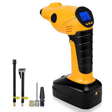 Yfang Portable Air Compressor Cordless Tire Inflator With Digital Display Led Lighting Portable Air Compressor Cordless Air Compressor Electric Air Compressor