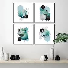 Printable Geometric Art Set Of 4 Printable Wall Art Etsy Paper Wall Art Wall Art Prints Geometric Wall Art