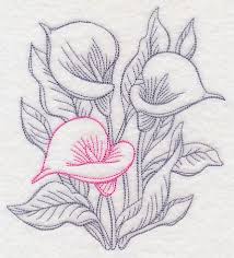 Garden Calla Lily Etching Design M11974 From Www Emblibrary Com Paper Embroidery Crewel Embroidery Embroidery Flowers