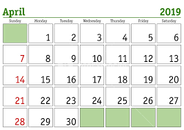 April 2019 Blank Calendar October Calendar Printable Calendar Calendar For April