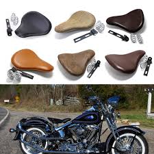 Black Motorcycle Spring Solo Seat For Harley Davidson Heritage Springer  Softail