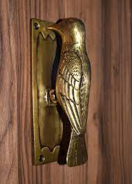 Brass Bird Door Knocker Sitting Sparrow Woodpecker Handmade Door Bell Ring  RU35 | eBay