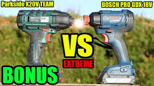 Parkside Pdssa 20 Li Versus Bosch Gdx 18v 180 Professionnal Visseuse A Chocs Impact Driver Bonus Youtube