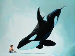 Paintings Of Young Children Bonding With Playful Animals My Modern Metropolis Orca Art Whale Art Orca Tattoo
