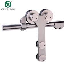 Widely used on commercial, residential and apartment. China Double Hanging Rail System Stainless Steel Sliding Barn Door Roller China Sliding Door Track Roller Sliding Shower Door Roller