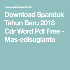 Download Spanduk Tahun Baru 2018 Cdr Word Pdf Free Mas Edisugianto Spanduk Sekolah