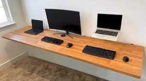 This simple and inexpensive diy floating desk is perfect for small spaces, and it can be adapted for kids or adults! Building An Ikea Floating Desk Setup Youtube