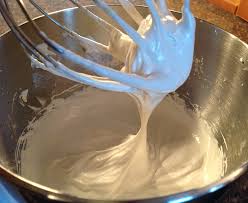 Then start mixing in your dry ingredients: Aquafaba
