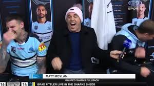 ¿por qué los profesionales piensan que la apuesta por over 42.5 en la predicción del partido cronulla sharks — north queensland cowboys 03.04.2021 es beneficiosa? Nrl 2019 Sharks Vs Cowboys Matt Moylan Drops F Bomb To Brad Fittler On Live Tv Nt News