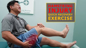 A hamstring strain can be very painful. Treat Your Hamstring Strain With One Simple Exercise Heel Digs Youtube