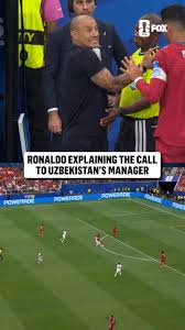 This moment between Ronaldo and Fabio Cannavaro after Uzbekistan's goal is disallowed