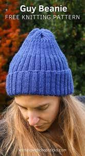 Guy Beanie Free Knit Hat Pattern Knitting With Chopsticks Knitting Patterns Free Hats Knitted Hats Knitting