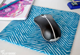 This mouse pad is soft and padded, but also rigid, which allows it to be u. Ten Minute Fabric Mousepad Cover Tutorial Diy Playbook