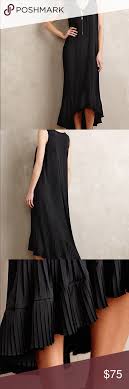 Anthropologie Fleur Wood Black Pleated Maxi Dress Pleated Maxi Dress Anthropologie Dress Dresses