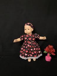 Bitty Baby Doll Clothes Sale 15 Inch Doll Dress Handmade To Fit Like Bitty Baby Doll Clothes Or Bitty Twin Clothes Hearts Valentines Baby Doll Clothes Doll Clothes American Girl Bitty Baby