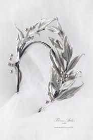 Bridal Halo Laurel Wreath Wedding Hair Adornment Gloria Etsy Silk Flower Crown Wedding Hair Wreath Wedding Hair Adornments