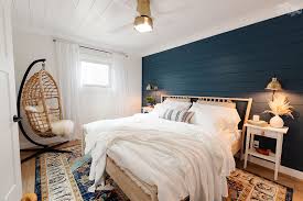 Bring the beach inside with a palette of blues, whites and sea greens paired. Modern Coastal Bedroom Makeover Our Little Lake House The Diy Mommy
