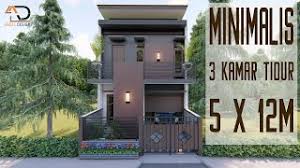 Desain rumah minimalis 5×12 2 lantai. Desain Rumah Minimalis 5x12 M Dengn 3 Kamar Tidur L Small House Design Ideas Youtube