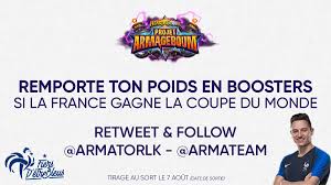 Si la france gagne la coupe du monde, je.. Torlk On Twitter Si La France Gagne La Coupe Du Monde Je Te Fais Gagner Ton Poids En Boosters De La Nouvelle Extension Follow Me Et Armateam Rt Please