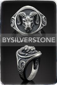 Men Ram Ring Silver Ram Head Rings Aries Men Ring Signet Etsy In 2020 Rings For Men Animal Jewelry Silver Rings Handmade