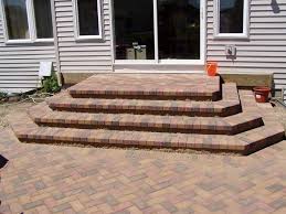 Custom Exterior Step Systems Minnesota Outdoor Solutions Patio Stairs Patio Steps Paver Stone Patio