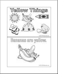 Small important things what we. Coloring Pages Yellow Things Booklet B W Abcteach