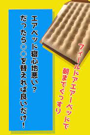 空気入れを替えて寝心地抜群 フィールドア エアーベッドをキャンプで使ってみた フラミン子blog キャンプ ベッド キャンプ用品